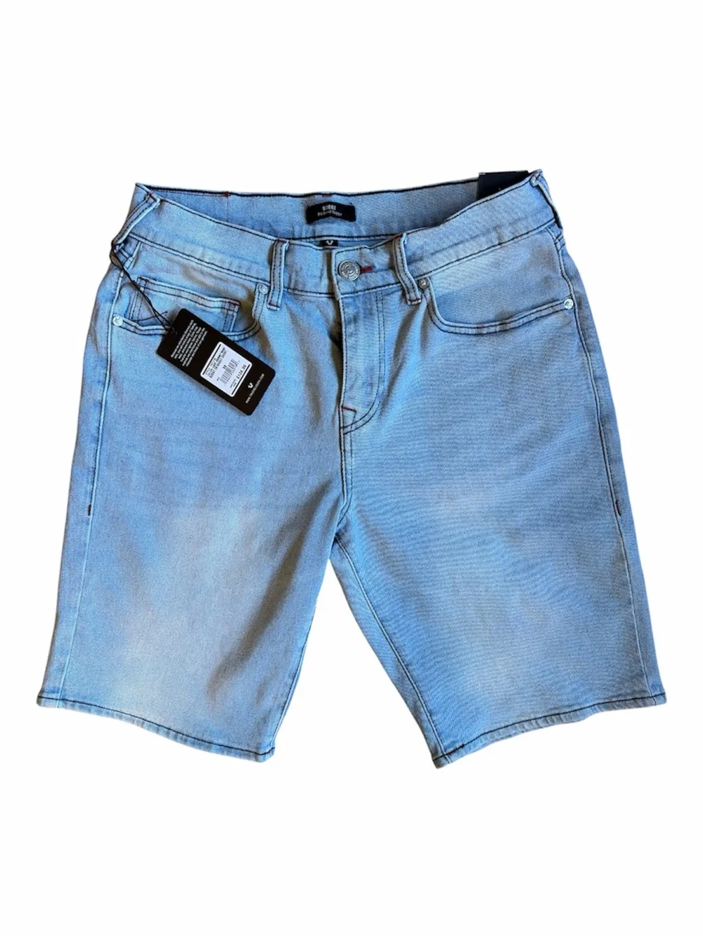 True Religion Bobby Relaxed Baggy Jean Shorts Jorts